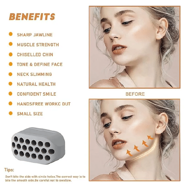 Silicone Jaw Exerciser Facial Toner and Jawline Fitness Ball Neck Toning Tool