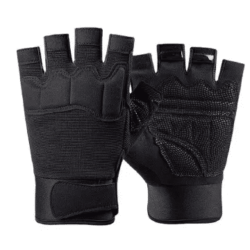 Men's Tactical Fingerless Gloves Canvas Non-Slip for Cycling Shooting