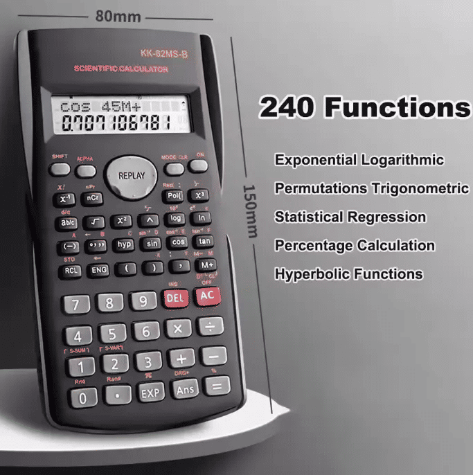 Scientific Calculator 12-Digit Display Student Portable Function Stationery School Office Supplies