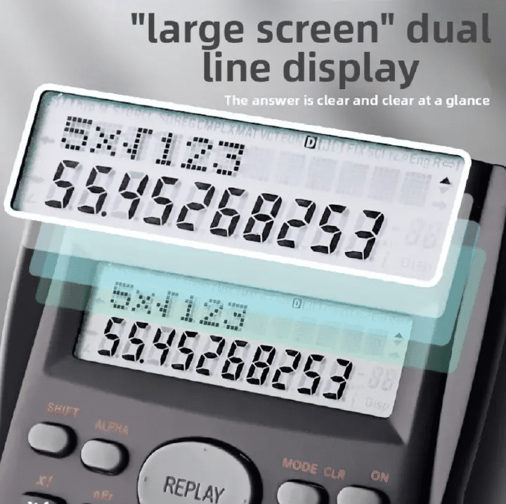 Scientific Calculator 12-Digit Display Student Portable Function Stationery School Office Supplies