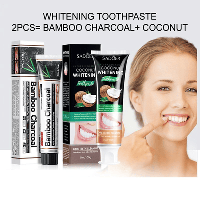 Generic Whitening Toothpaste Bamboo Charcoal And Coconut 2 Pack 200g