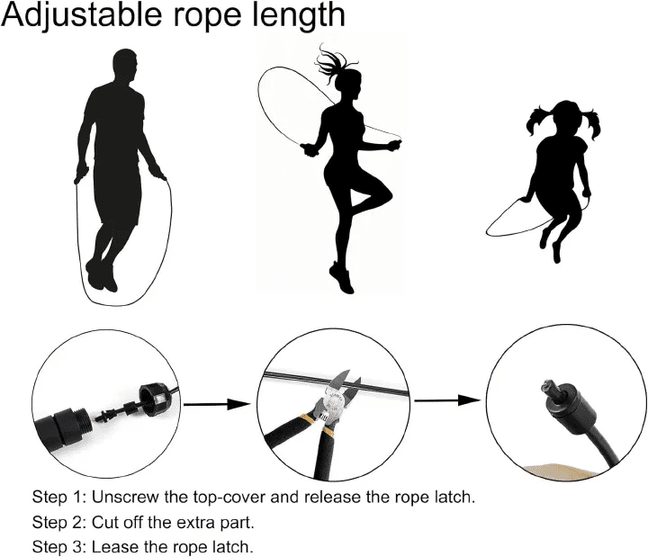 Jump Rope Tangle-Free Rapid Speed Cable with Ball Bearings for Men Women Kids