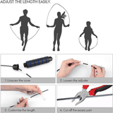 Jump Rope Tangle-Free Rapid Speed Cable with Ball Bearings for Men Women Kids