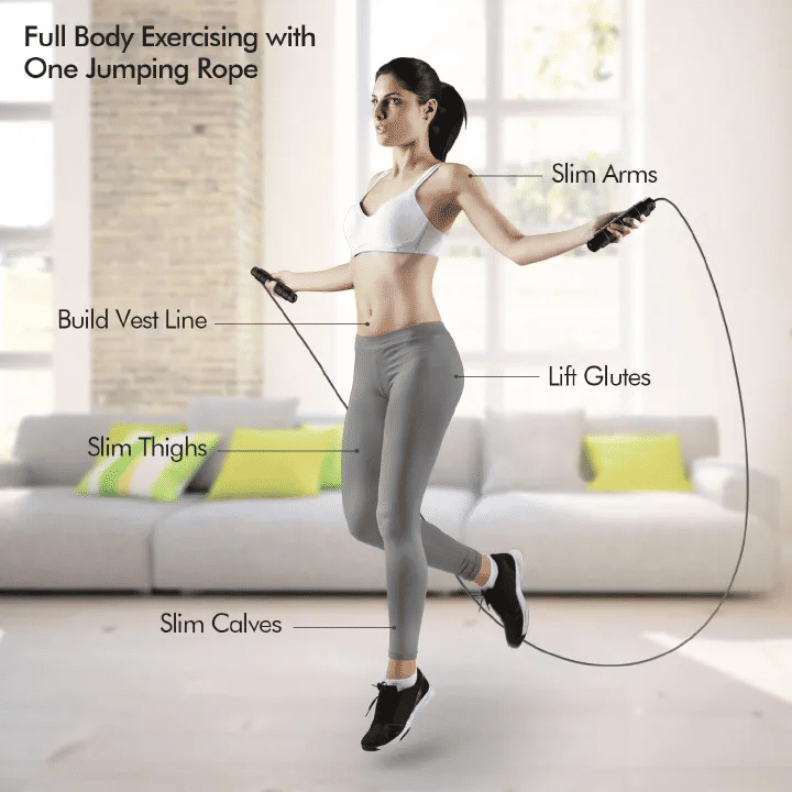 Jump Rope Tangle-Free Rapid Speed Cable with Ball Bearings for Men Women Kids