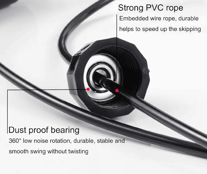 Jump Rope Tangle-Free Rapid Speed Cable with Ball Bearings for Men Women Kids