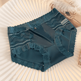 4-Pack Women's Seamless Mid-Waist Lace Panties: Breathable Cotton Crotch Lingerie