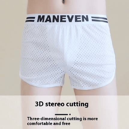 3-Pack Men's Mesh Breathable Boxer Briefs - Soft, Quick-Dry, Comfortable Polyester Fabric