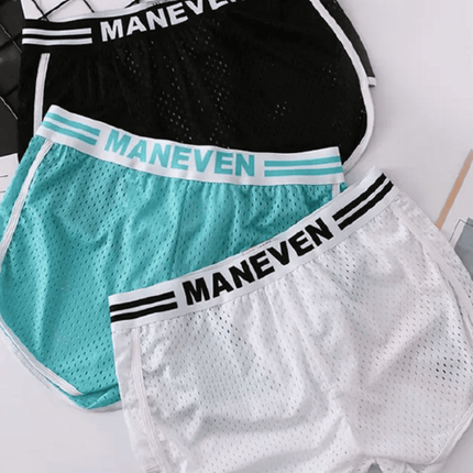 3-Pack Men's Mesh Breathable Boxer Briefs - Soft, Quick-Dry, Comfortable Polyester Fabric