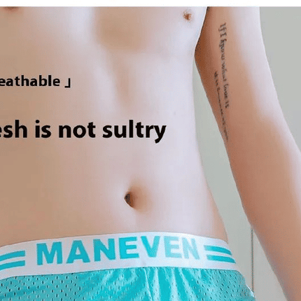3-Pack Men's Mesh Breathable Boxer Briefs - Soft, Quick-Dry, Comfortable Polyester Fabric