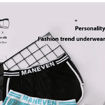 3-Pack Men's Mesh Breathable Boxer Briefs - Soft, Quick-Dry, Comfortable Polyester Fabric