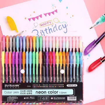 Glitter Highlighter Set Fine Point Marker Pen Art Stationery for Doodling Scrapbooking Drawing