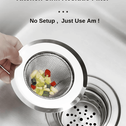 Premium Stainless Steel Sink Strainer Filter, 2-Pack Durable Kitchen Drain Stopper