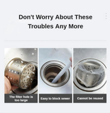 Premium Stainless Steel Sink Strainer Filter, 2-Pack Durable Kitchen Drain Stopper