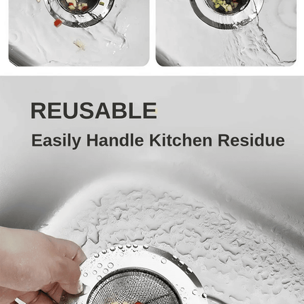 Premium Stainless Steel Sink Strainer Filter, 2-Pack Durable Kitchen Drain Stopper