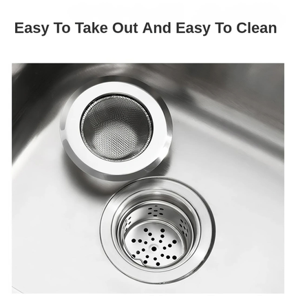 Premium Stainless Steel Sink Strainer Filter, 2-Pack Durable Kitchen Drain Stopper