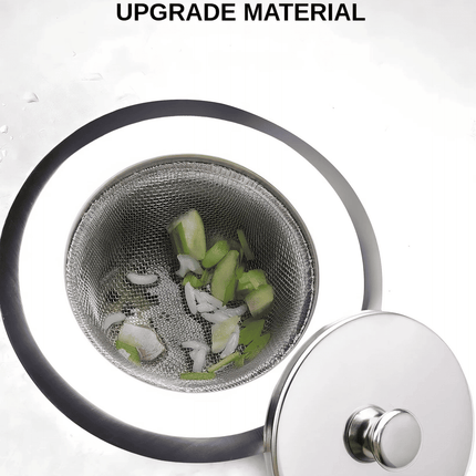 Premium Stainless Steel Sink Strainer Filter, 2-Pack Durable Kitchen Drain Stopper