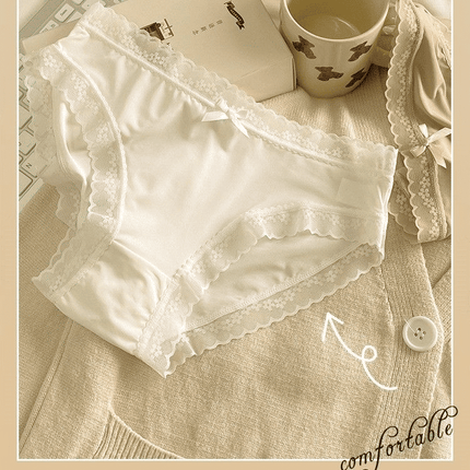 SENYI 7-Pack Ice Silk Seamless Breathable Quick-Dry Low-Waist Lace Panties