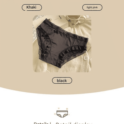 SENYI 7-Pack Ice Silk Seamless Breathable Quick-Dry Low-Waist Lace Panties