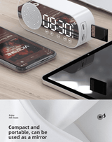 Premium Multifunctional Mirror Bluetooth Speaker, Digital Clock, High Volume, Smart Portable Audio