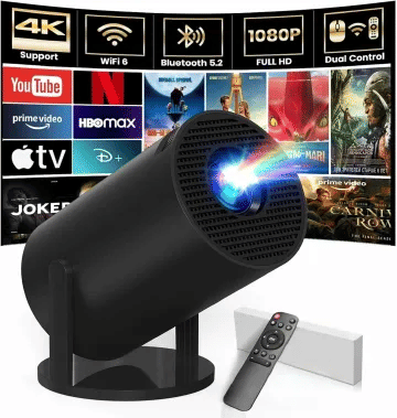 HY300 Pro+ 1080P Full HD Portable Projector 12000 Lumens Android 11.0 WiFi Bluetooth