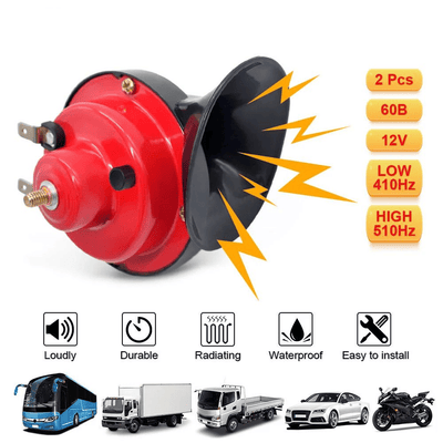 Universal 12V Electric Snail Car Horn Loud Siren for Vehicles