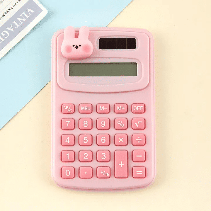 Cartoon Cute Mini Basic Calculator Portable Office Student Computer
