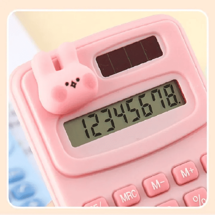 Cartoon Cute Mini Basic Calculator Portable Office Student Computer