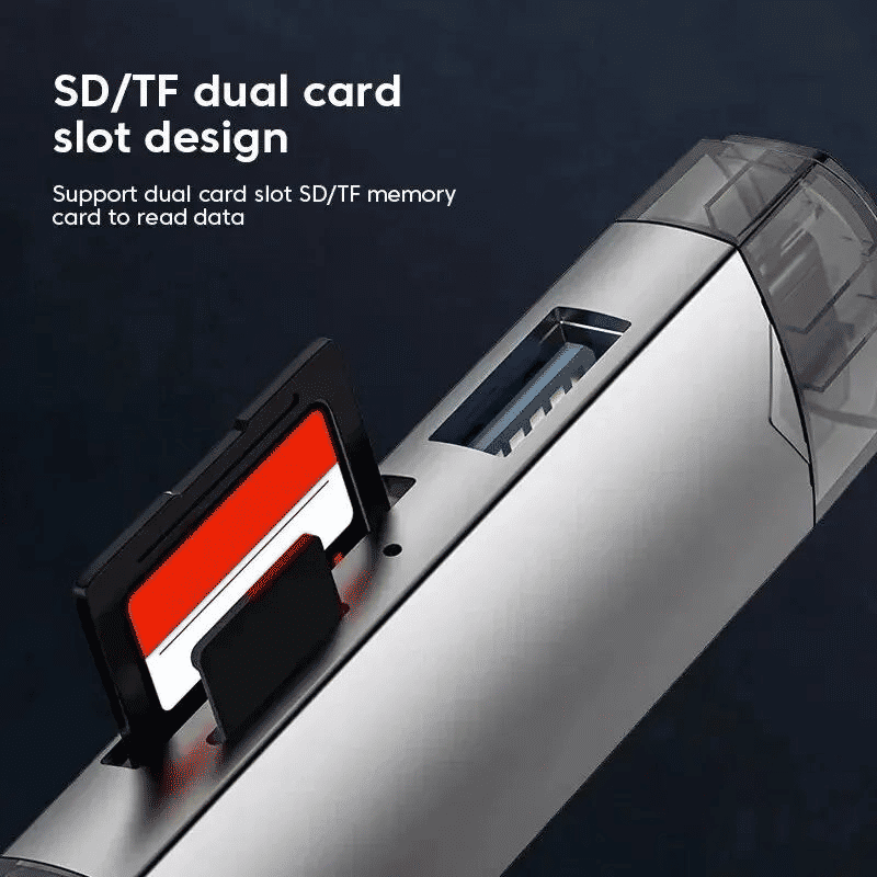 6-in-1 Multifunction USB 3.0 Card Reader Type-C/USB/TF/SD Flash Drive
