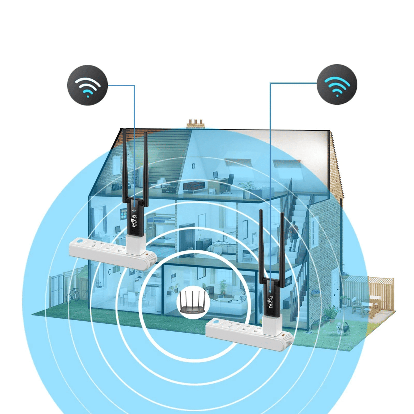 USB 2.4G 300Mbps Wireless WiFi Repeater Extender for Home Network Boost