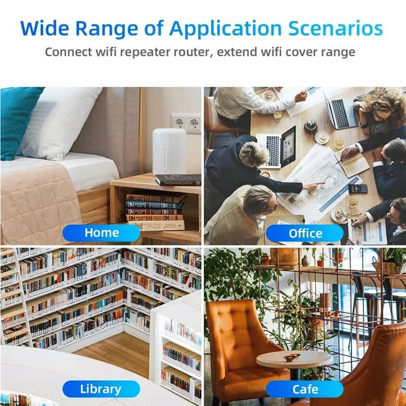 Powerful 1200Mbps Dual-Band WiFi Repeater Booster | 2.4G/5GHz Signal Extender