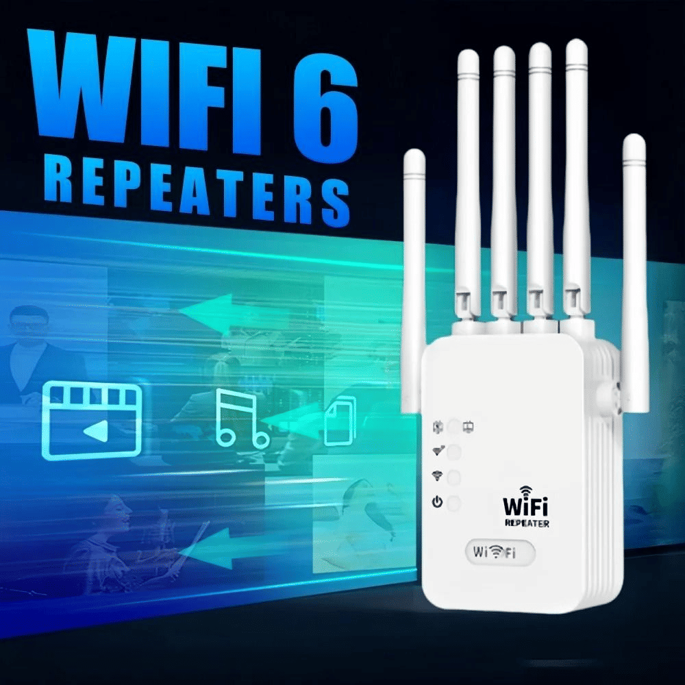 Powerful 1200Mbps Dual-Band WiFi Repeater Booster | 2.4G/5GHz Signal Extender
