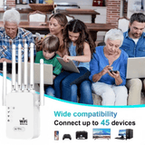 Powerful 1200Mbps Dual-Band WiFi Repeater Booster | 2.4G/5GHz Signal Extender