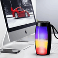Portable Bluetooth Speaker with LED Light, Wireless Audio for Phone Tablet