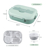 5-in-1 Large Stainless Steel Bento Lunch Box with Soup Bowl