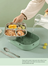 5-in-1 Large Stainless Steel Bento Lunch Box with Soup Bowl