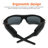Spy Glasses Hidden Camera Polarized Sunglasses Detective Video Recorder Black