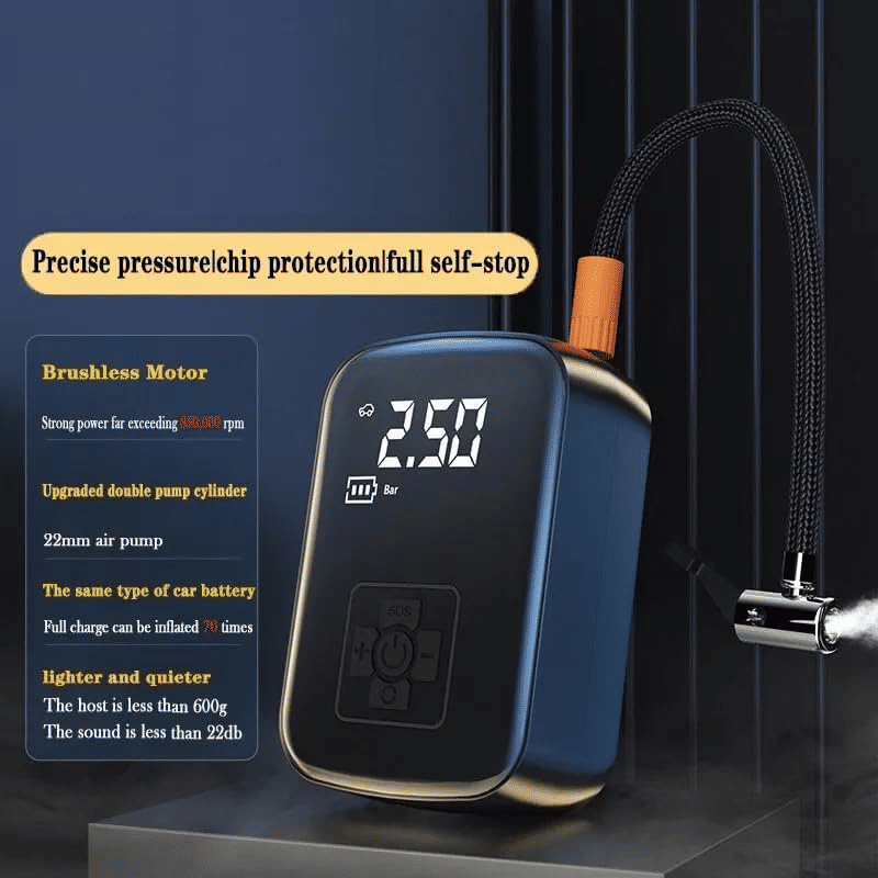 Generic Portable Wireless Electric Car Tire Inflator Pump LED Display