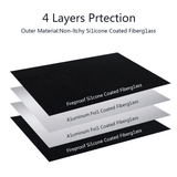 Fireproof & Waterproof A4 Document Storage Bag Fiberglass Pouch Black