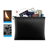 Fireproof & Waterproof A4 Document Storage Bag Fiberglass Pouch Black