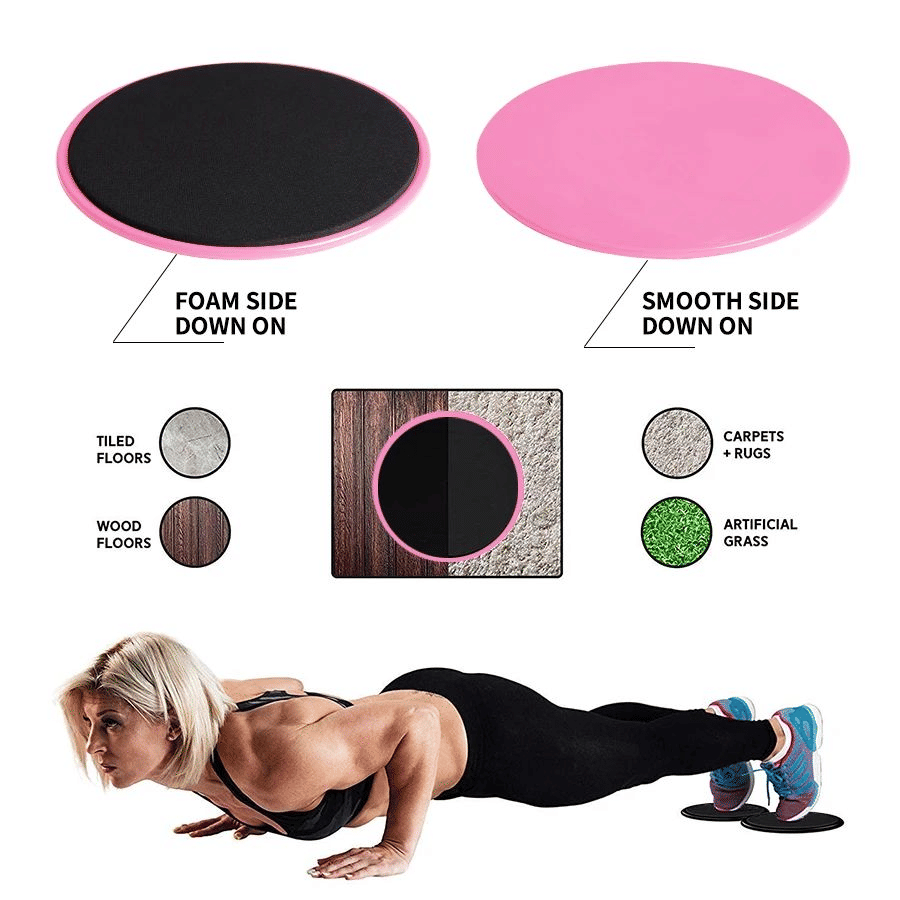 Professional Yoga Gliding Discs Fitness Slider Set 2 Piece