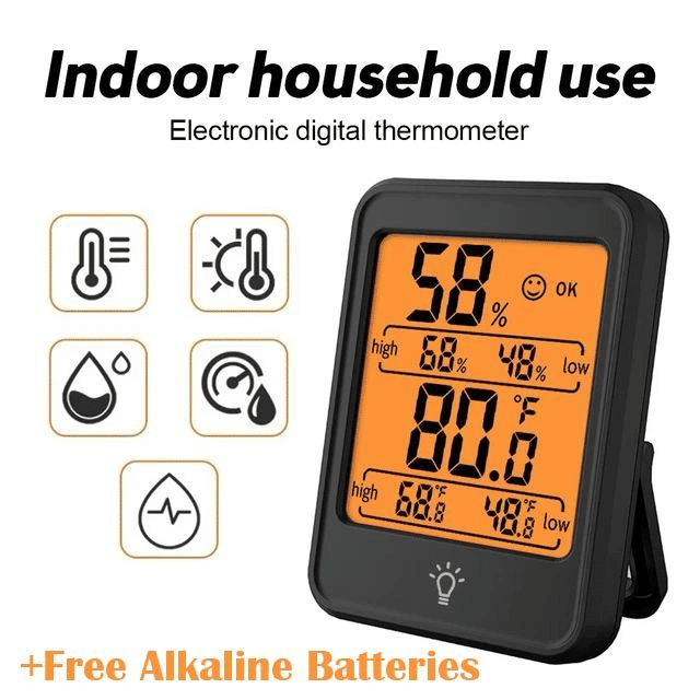 Generic Digital Thermometer Hygrometer Temperature Humidity Meter Black