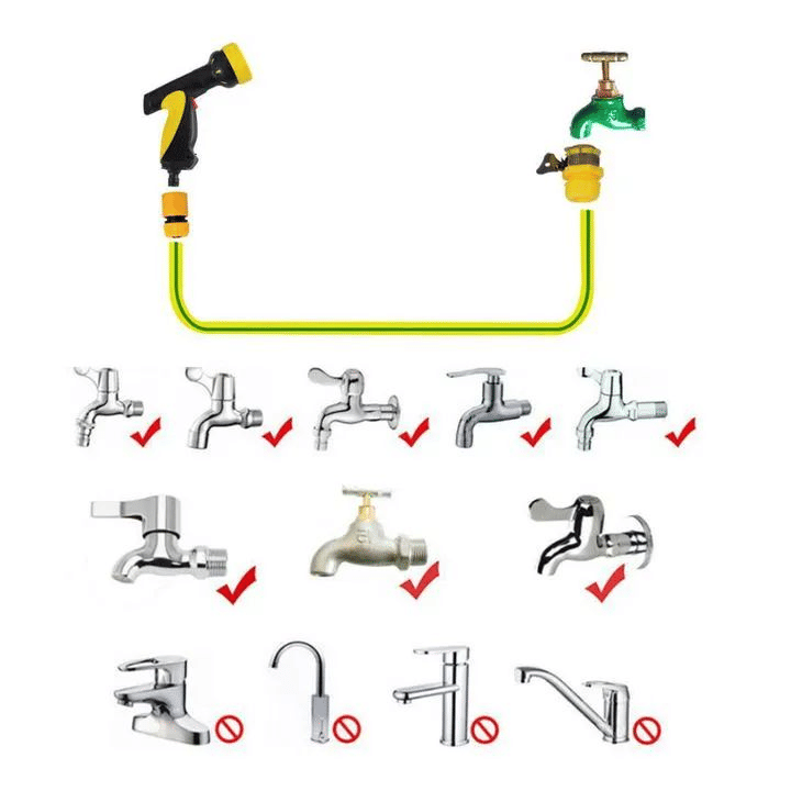 Generic Universal Tap to Hose Pipe Water Connector 1/2 3/4 Inch