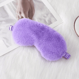 Plush Satin Sleep Eye Mask Breathable Blackout Purple