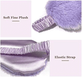 Plush Satin Sleep Eye Mask Breathable Blackout Purple
