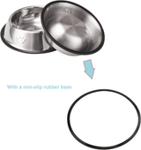 Generic Stainless Steel Non-Slip Pet Feeding Bowl Silver