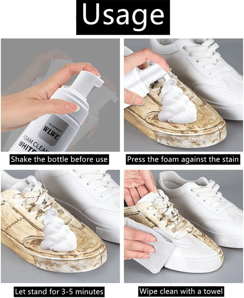 Generic Foaming White Shoe Cleaner Sneakers Cleaning Foam 200ml
