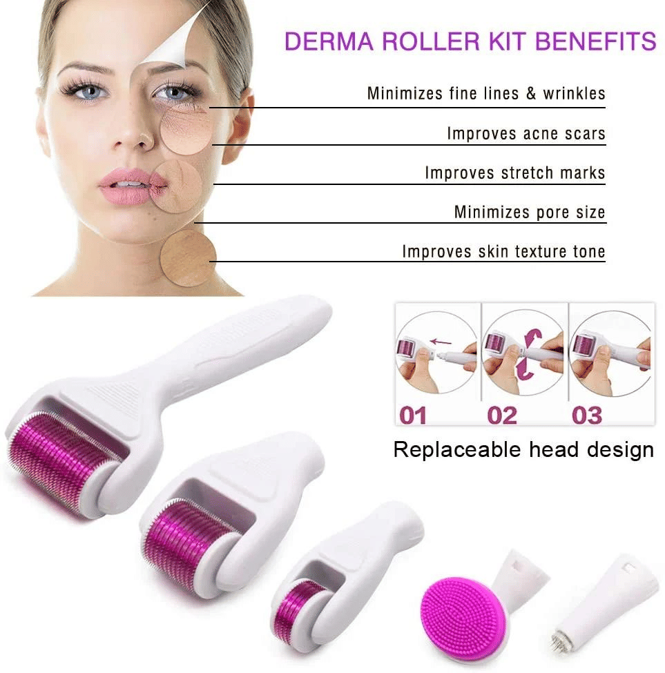 6 In 1 Derma Roller Kit Micro Titanium Microneedle System