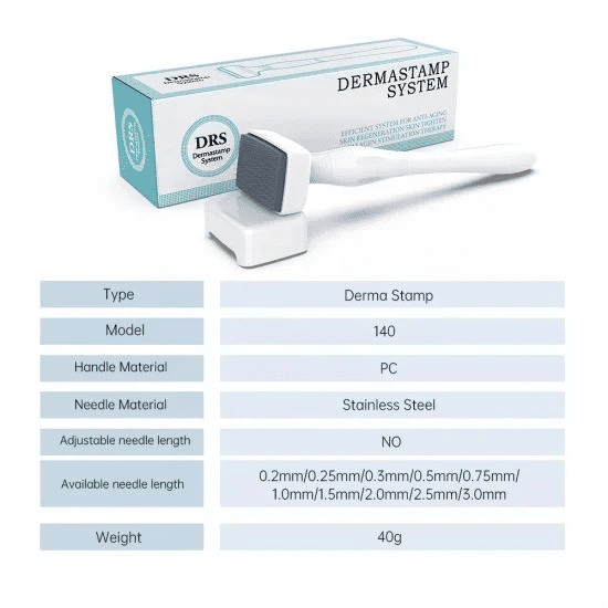 Generic Derma Stamp Hair Regrowth Roller 140 Microneedles 1.50mm Tool