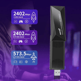 WiFi 6E 5400Mbps USB 3.0 Adapter AX5400 Tri-Band Network Dongle