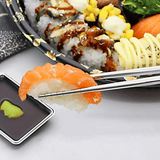 5 Pairs Stainless Steel Reusable Non-Slip Metal Chopsticks Silver